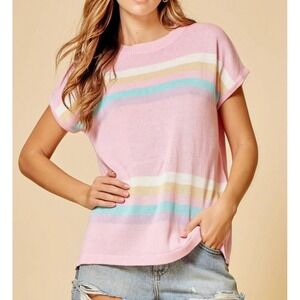 NWT Andree by Unit knit short sleeve top size S
